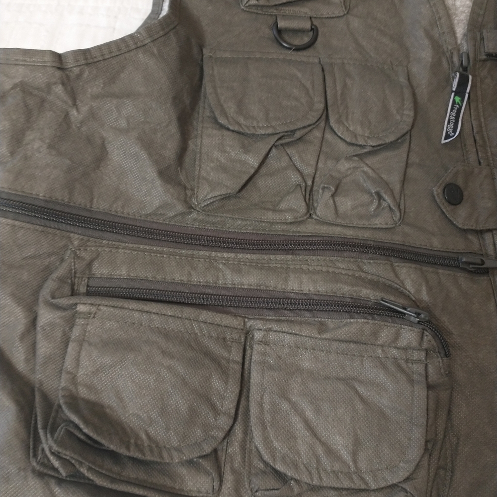 Frogg Toggs Men's Utility Fishing Vest, Brown, Size XL, Hiking, Camping, Outdoor - Picture 5 of 6
